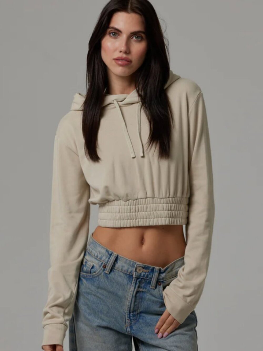Talentless Women's Boxing Hoodie in Bone